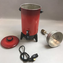 Load image into Gallery viewer, Vintage Red Mirro-O-Matic Electric Percolator
