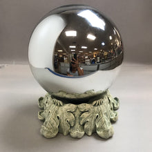 Load image into Gallery viewer, Silver Gazing Ball w/ Stand (13&quot;)
