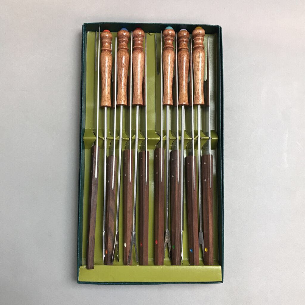 Color-Coded Fondue Set w/ Box (10.5x5.5)