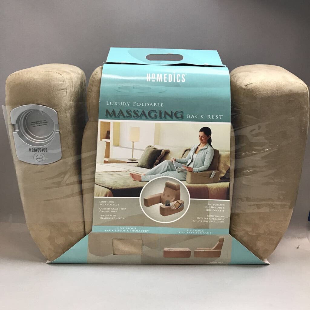 NIB Homedics Luxury Foldable Massaging Backrest (21x27)