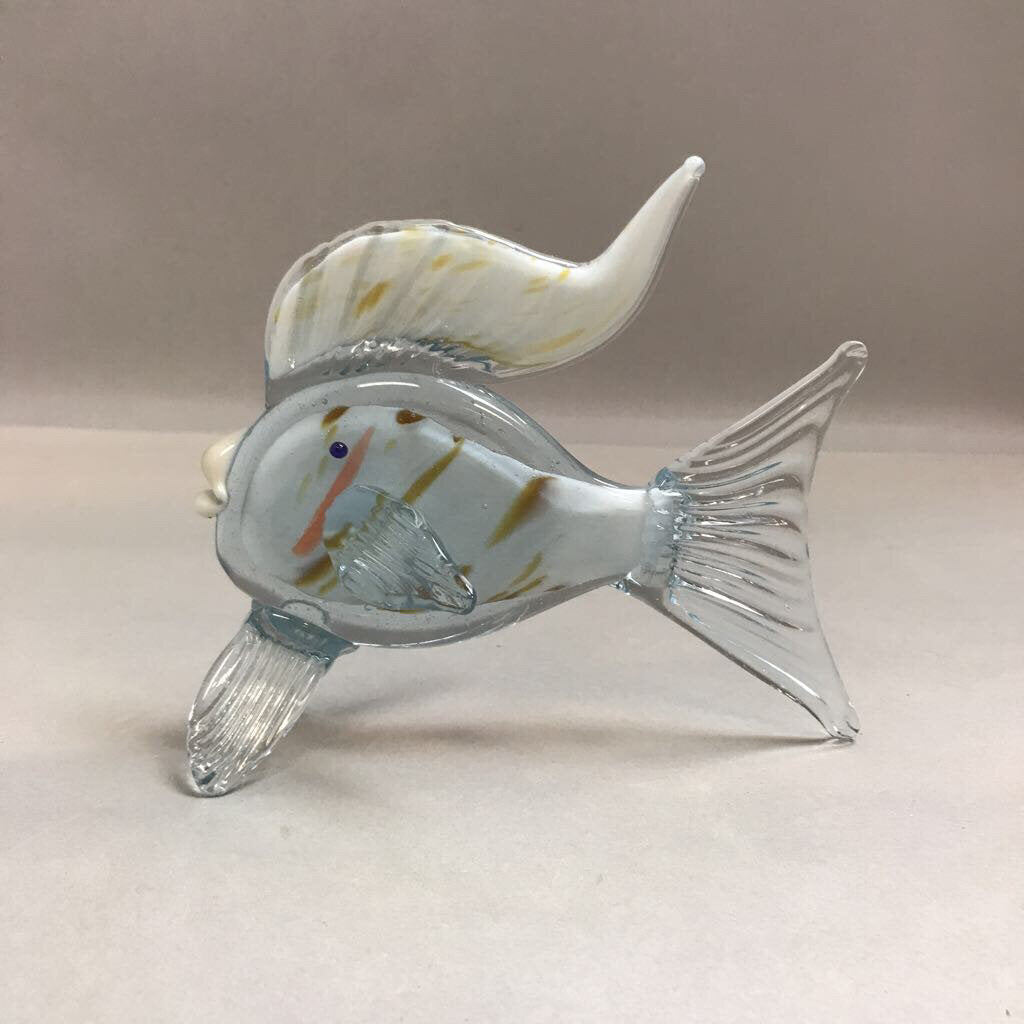 Vintage Murano Style Hand Blown Glass Fish (9x8)
