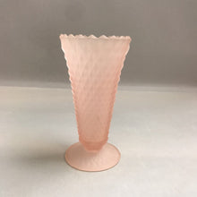 Load image into Gallery viewer, Indiana Glass Diamond Point Pink Glass Vase (8&quot;)
