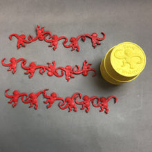 Load image into Gallery viewer, Vintage Barrel of Monkeys Game, Yellow w/ 16 Red Monkeys #8312 (5&quot;)

