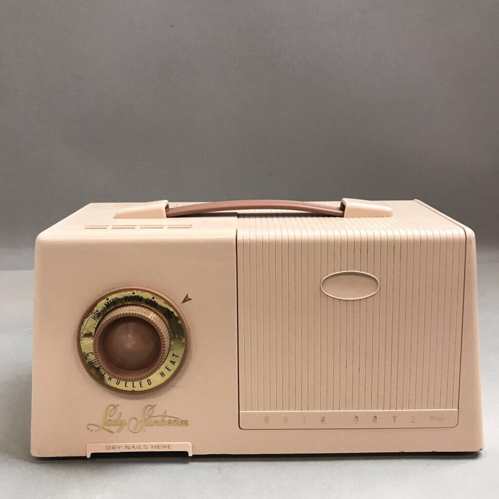 Vintage 1960’s Lady Sunbeam Deluxe Hair Dryer Model DHD-1 in Pink