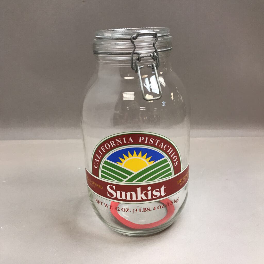 Arc Sunkist California Pistachios 3 Liter Glass Jar with Hinged Lid - France