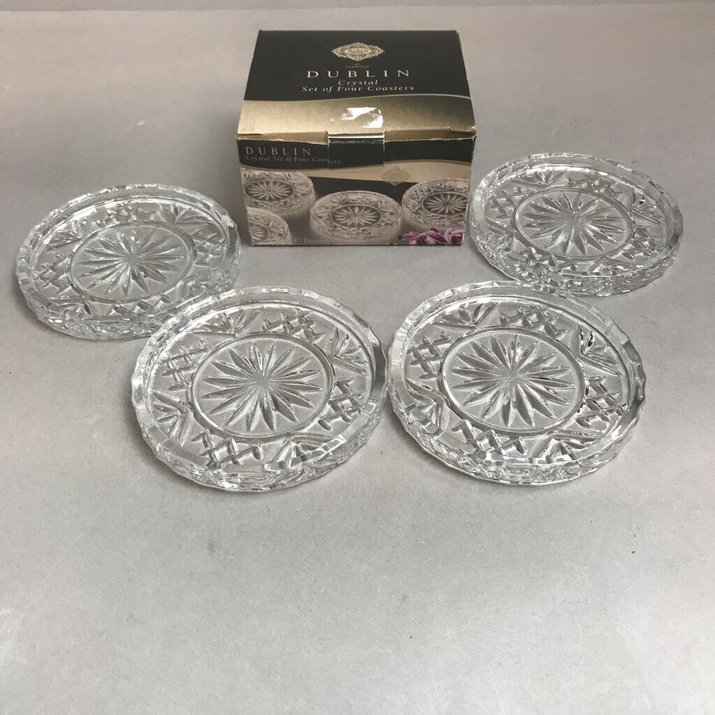Set of 4 Shannon By Godinger Dublin Collection Cut Crystal 4