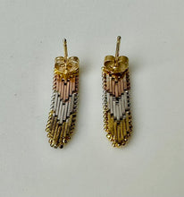 Load image into Gallery viewer, 10K Black Hills Gold Sterling 1&quot; Earrings (3.9g)
