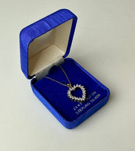 Load image into Gallery viewer, 23K Gold Over Sterling Diamond Heart Pendant on 18&quot; 14K Gold Filled Chain
