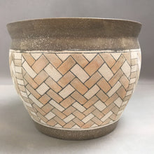 Load image into Gallery viewer, Large Stoneware Pottery Earthtone Decorative Planter (9x12)
