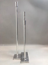 Load image into Gallery viewer, 3 Piece Silver Tone Metal Candlesticks Set (27-24-20)
