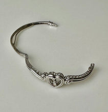 Load image into Gallery viewer, Ashton Drake Thomas Sterling Diamond Accent Lighthouse Hinged Bangle Bracelet
