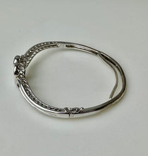 Load image into Gallery viewer, Ashton Drake Thomas Sterling Diamond Accent Lighthouse Hinged Bangle Bracelet
