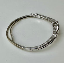 Load image into Gallery viewer, Ashton Drake Thomas Sterling Diamond Accent Lighthouse Hinged Bangle Bracelet
