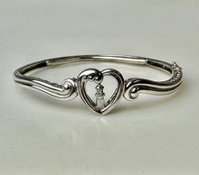 Load image into Gallery viewer, Ashton Drake Thomas Sterling Diamond Accent Lighthouse Hinged Bangle Bracelet
