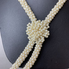 Load image into Gallery viewer, Vintage Faux Pearl Tassel Lariat Necklace (30&quot; w/ 8&quot; Drop)
