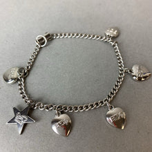 Load image into Gallery viewer, Vintage Sterling Sorority Charm Bracelet (7.5")
