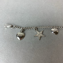 Load image into Gallery viewer, Vintage Sterling Sorority Charm Bracelet (7.5")
