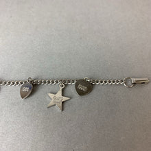 Load image into Gallery viewer, Vintage Sterling Sorority Charm Bracelet (7.5")
