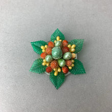 Load image into Gallery viewer, Vintage Translucent Lucite Faux Pearl Flower Brooch Pin (2.5&quot;)
