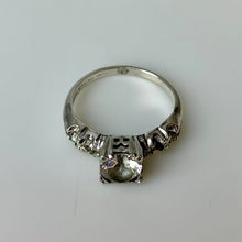Load image into Gallery viewer, Vintage Sterling White Topaz Engagement Ring sz 4.75 As-Is
