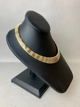 Load image into Gallery viewer, Vintage Trifari Two Tone Flexible Omega Collar Necklace (17&quot;)
