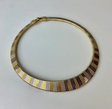 Load image into Gallery viewer, Vintage Trifari Two Tone Flexible Omega Collar Necklace (17&quot;)
