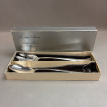Load image into Gallery viewer, Silverplate Gerity Serving Spoon&amp; Salad Fork (13&quot;) Set Of 2
