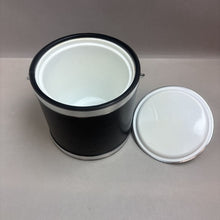 Load image into Gallery viewer, Vintage MCM Black Faux Leather Kraftware Ice Bucket (9&quot;)
