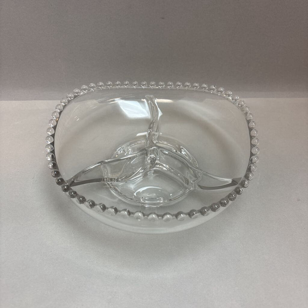 Imeperial Candlewick Clear Glass Divided Relish Dish (3x9)