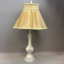 Load image into Gallery viewer, White &amp; Blue Porcelain Floral Lamp (28&quot;)
