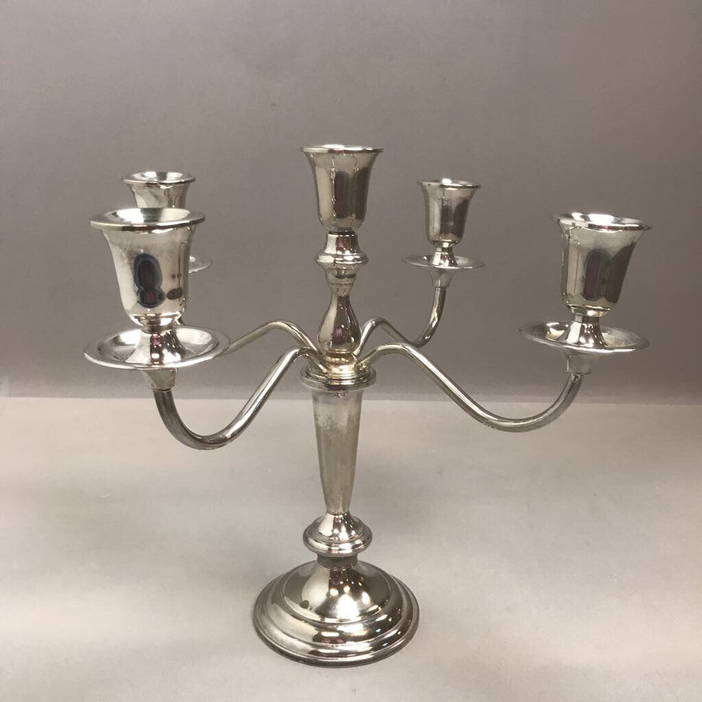 Silverplated 5 Arm Candelabra (10.5