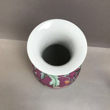Load image into Gallery viewer, Pink Asian Floral Vase &amp; Candlestick Holder Pair (10.25&quot;) (As-Is)
