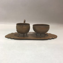 Load image into Gallery viewer, Hammered Copper Cream &amp; Sugar Set (11.5x5x3)

