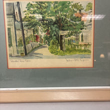 Load image into Gallery viewer, Framed Watercolor Print &quot;Rambler Rose Lane&quot; By William Mck. Spierer (16x14)
