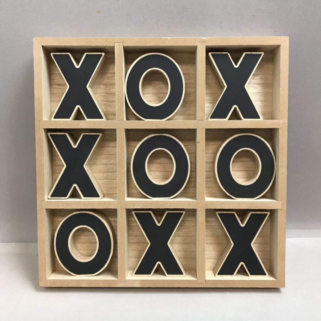 Wooden Tic-Tac-Toe Game (~12x12)
