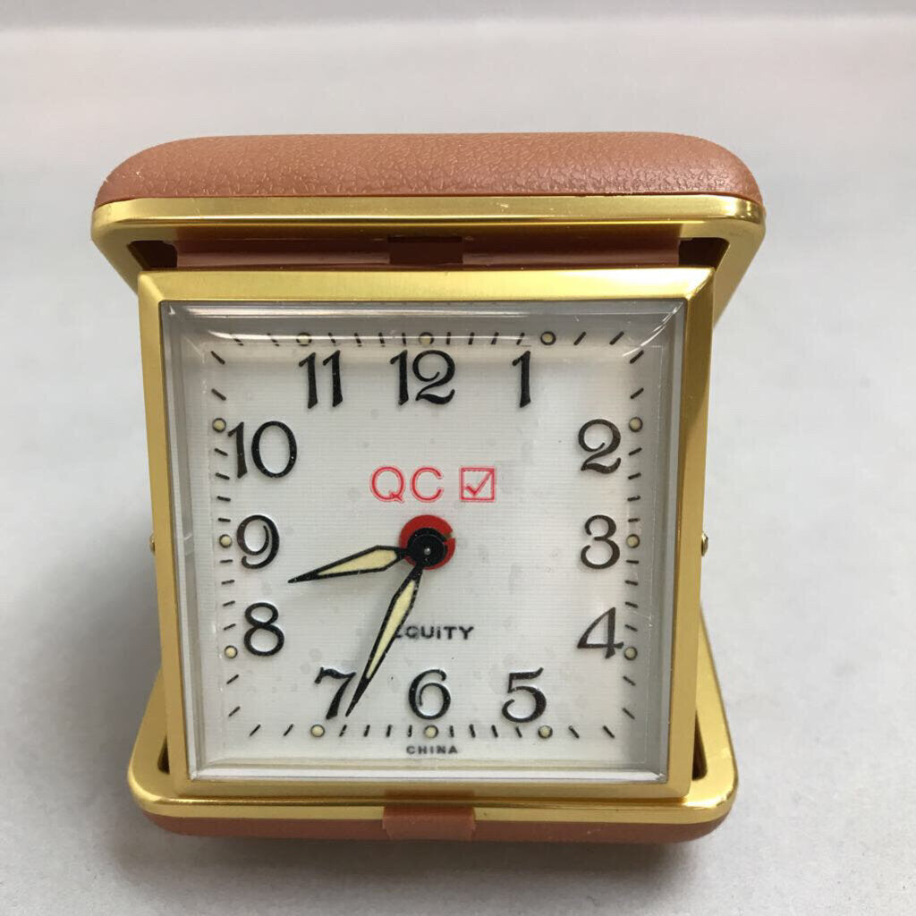 Vintage Equity Travel Alarm Clock (19x39)(Tested)