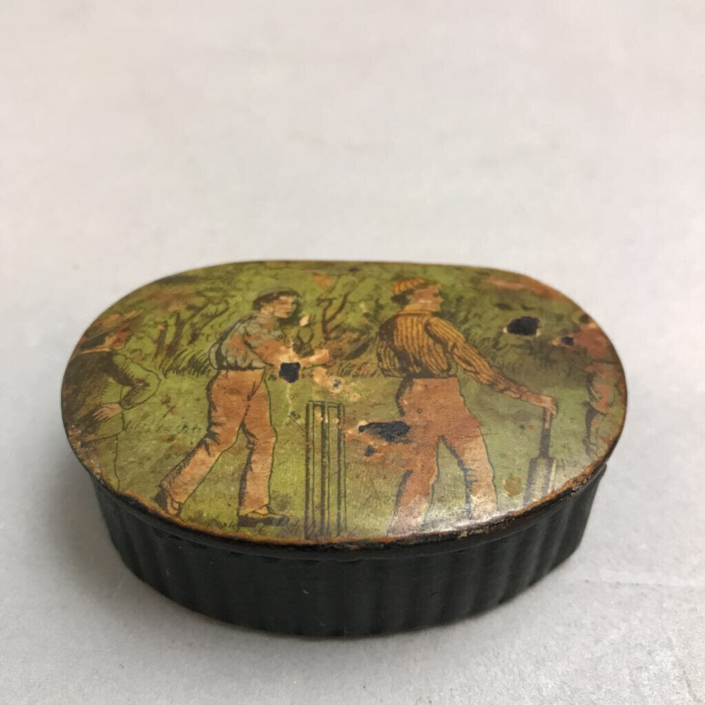 Antique Geogian Gutta Percha Hinged Snuff Box (1x2x2.5)