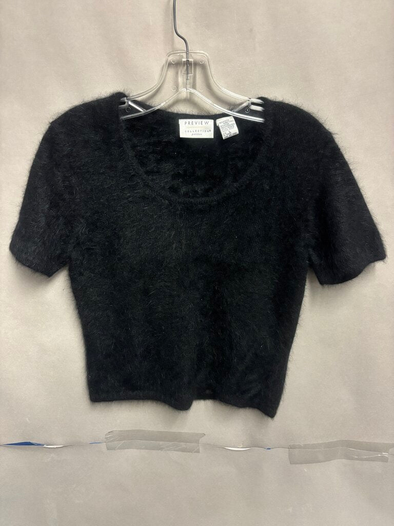 Ladies Preview Collections Angora Blend Short Sleeve Top Size L