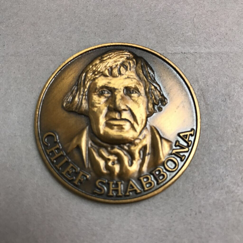 Indian Chief Shabbona Illinois 1872-1972 Token Coin (1.5
