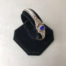Load image into Gallery viewer, Vintage Sterling Lapis Lazuli Cuff Bracelet
