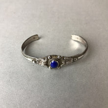 Load image into Gallery viewer, Vintage Sterling Lapis Lazuli Cuff Bracelet
