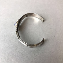Load image into Gallery viewer, Vintage Sterling Lapis Lazuli Cuff Bracelet
