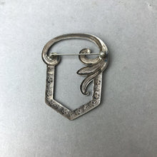Load image into Gallery viewer, Vintage Sterling Art Nouveau Floral Etched Brooch Sash Pin (2")

