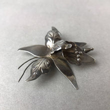 Load image into Gallery viewer, Vintage Taxco Sterling 3D Orchid Flower Brooch Pin (2.5")
