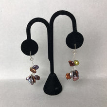 Load image into Gallery viewer, Multicolor Freshwater Pearl Sterling Threaded Cluster Earrings (2&quot;)
