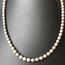 Load image into Gallery viewer, Gray Freshwater Pearl Sterling Clasp Necklace (18")
