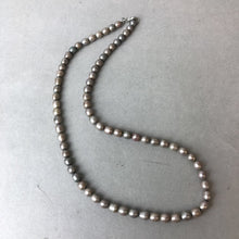 Load image into Gallery viewer, Gray Freshwater Pearl Sterling Clasp Necklace (18")
