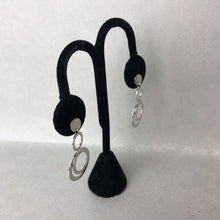 Load image into Gallery viewer, Sterling Mod Circle Drop Earrings (1.75")
