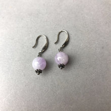 Load image into Gallery viewer, Sterling Flourite Bead Earrings (1.25&quot;)
