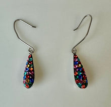 Load image into Gallery viewer, Sterling Swarovski Crystal Teardrop Earrings (1.5")

